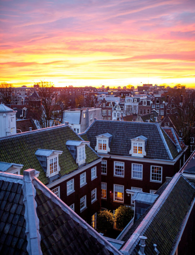 Sunset at The Dylan Amsterdam