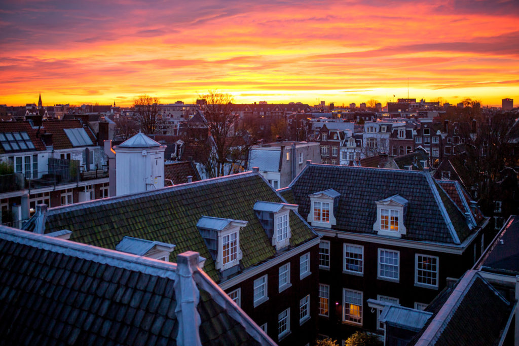 Sunset at The Dylan Amsterdam