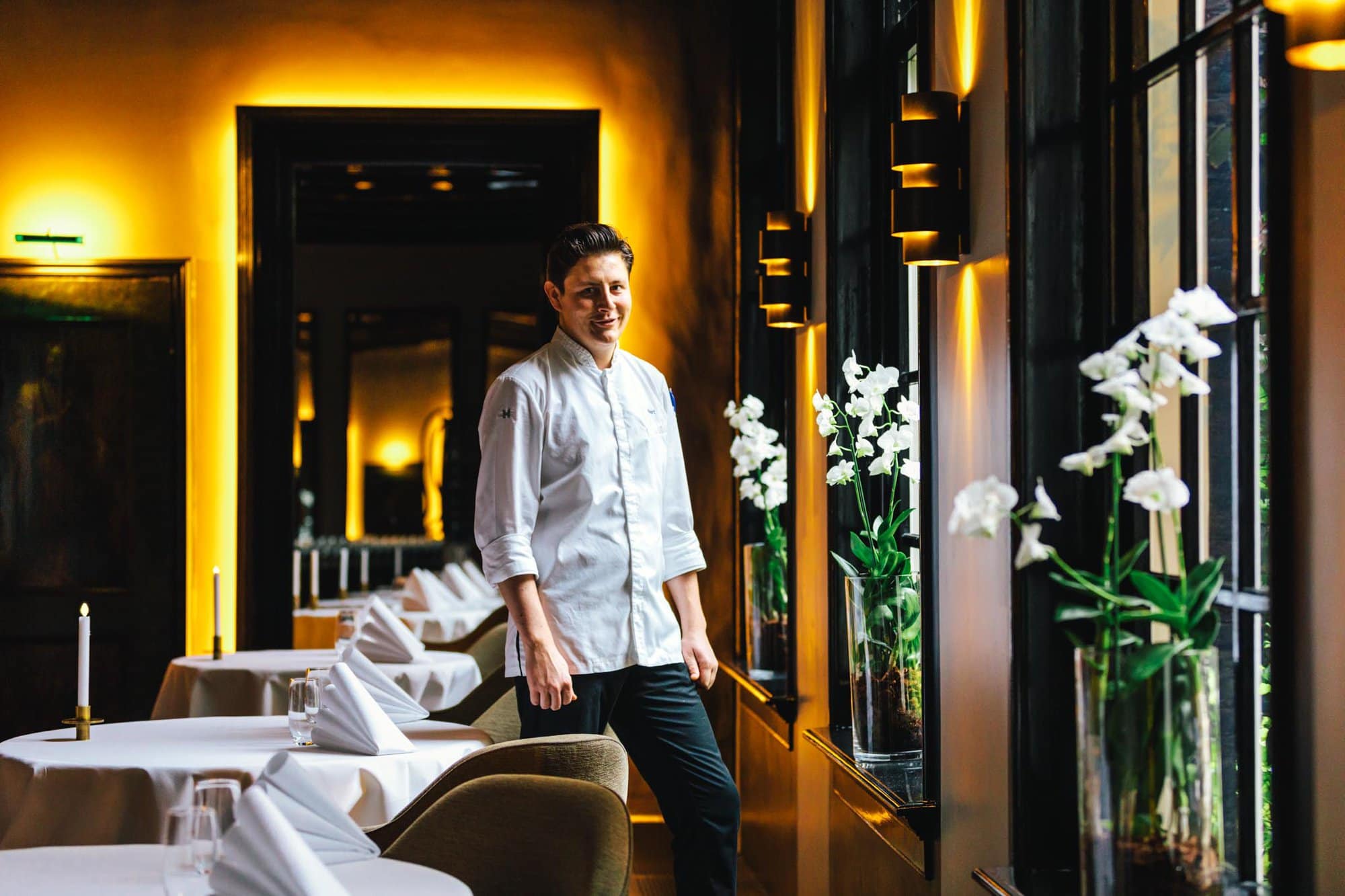 Bart Kalfsterman, Sous Chef of Bar Brasserie OCCO en restaurant Vinkeles, in luxury boutique hotel The Dylan Amsterdam.