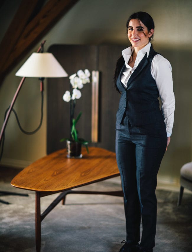 The housekeeping manager Mayela Terpstra, in luxury boutique hotel The Dylan Amsterdam, member of the leading hotels of the world.