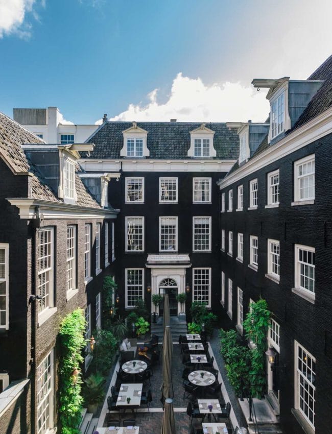View from The Dylan Amsterdam boutique hotel