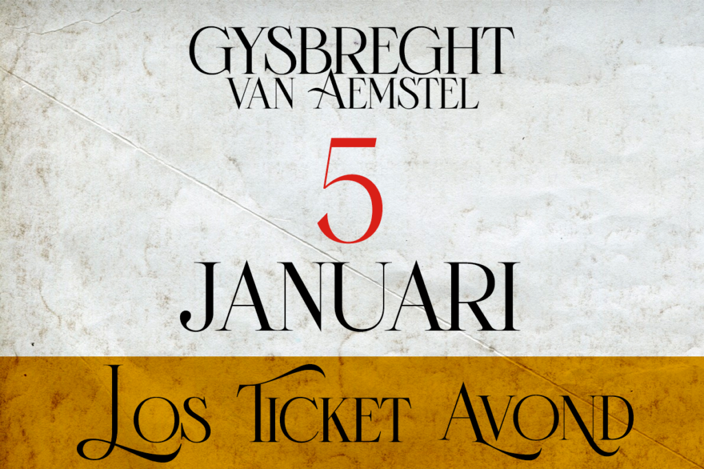 Ticket theater voorstelling Gijsbreght van Aemstel in hotel The Dylan Amsterdam