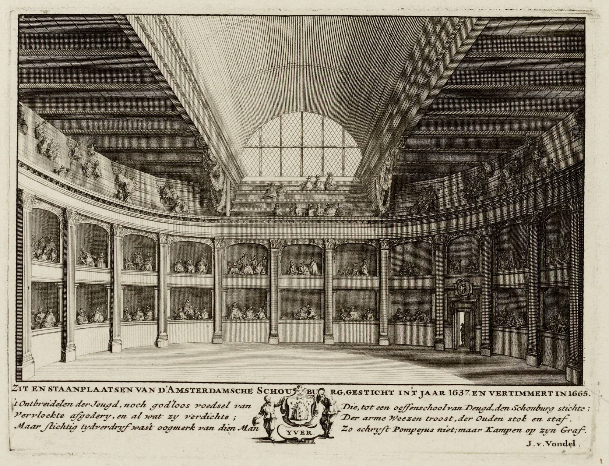 auditorium of the first theatre of Amsterdam,