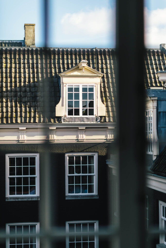 View from A Loft style suite at luxury boutique hotel The Dylan Amsterdam, member of The Leading Hotels of The World.