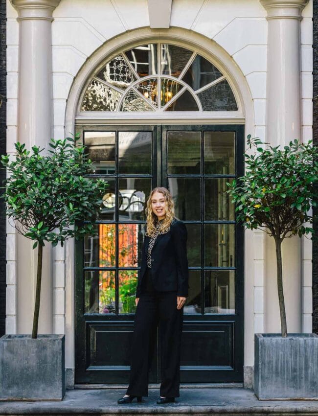 Elise Hoogenkamp, Events Executive at luxury boutique hotel The Dylan Amsterdam, the perfect venue for your event or private dining experience