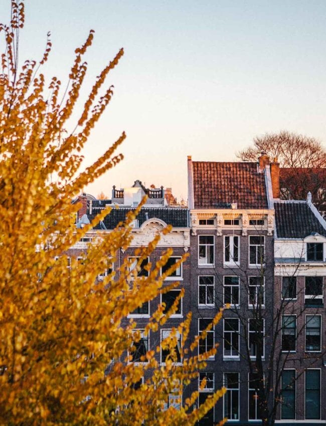 Autumn views over the Keizersgracht at The Dylan Amsterdam, part of Leading Hotels of the World